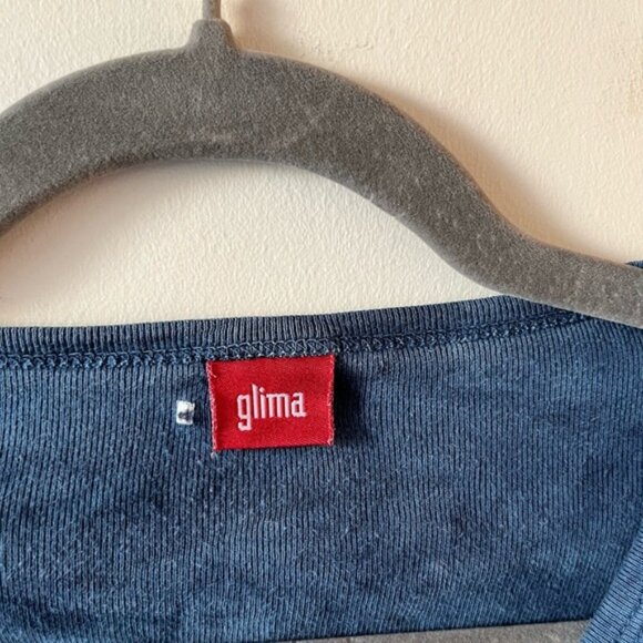 Glima Vintage American USA New York Graphic Patriotic V-Neck Top - Picture 5 of 9